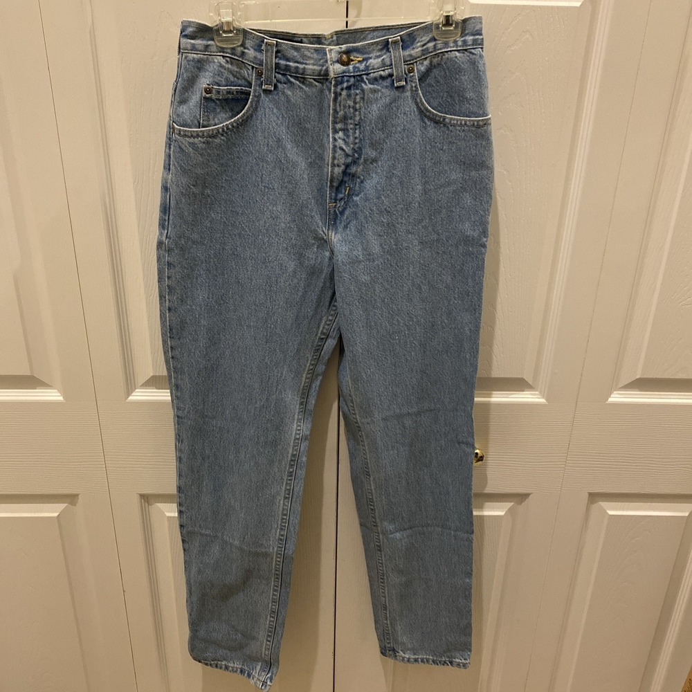 Lands End Jeans‎ Women's 8 Reg Blue Denim Stone Wash VTG 1990s USA Straight Leg